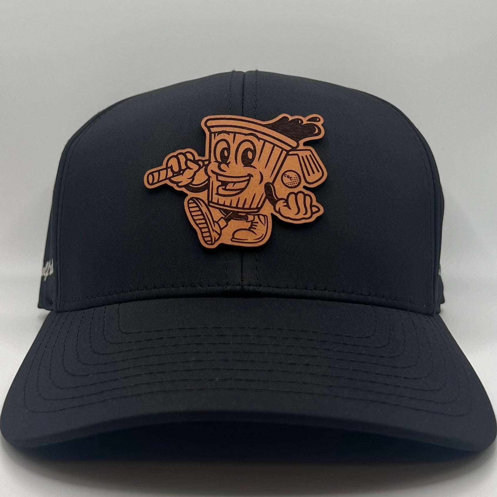 Cafecito Leather Patch Hat Black Cafecito Golf Club